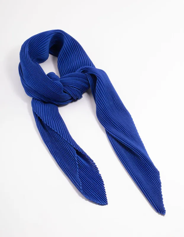 Blue Plisse Fabric Scarf sold by lovisa
