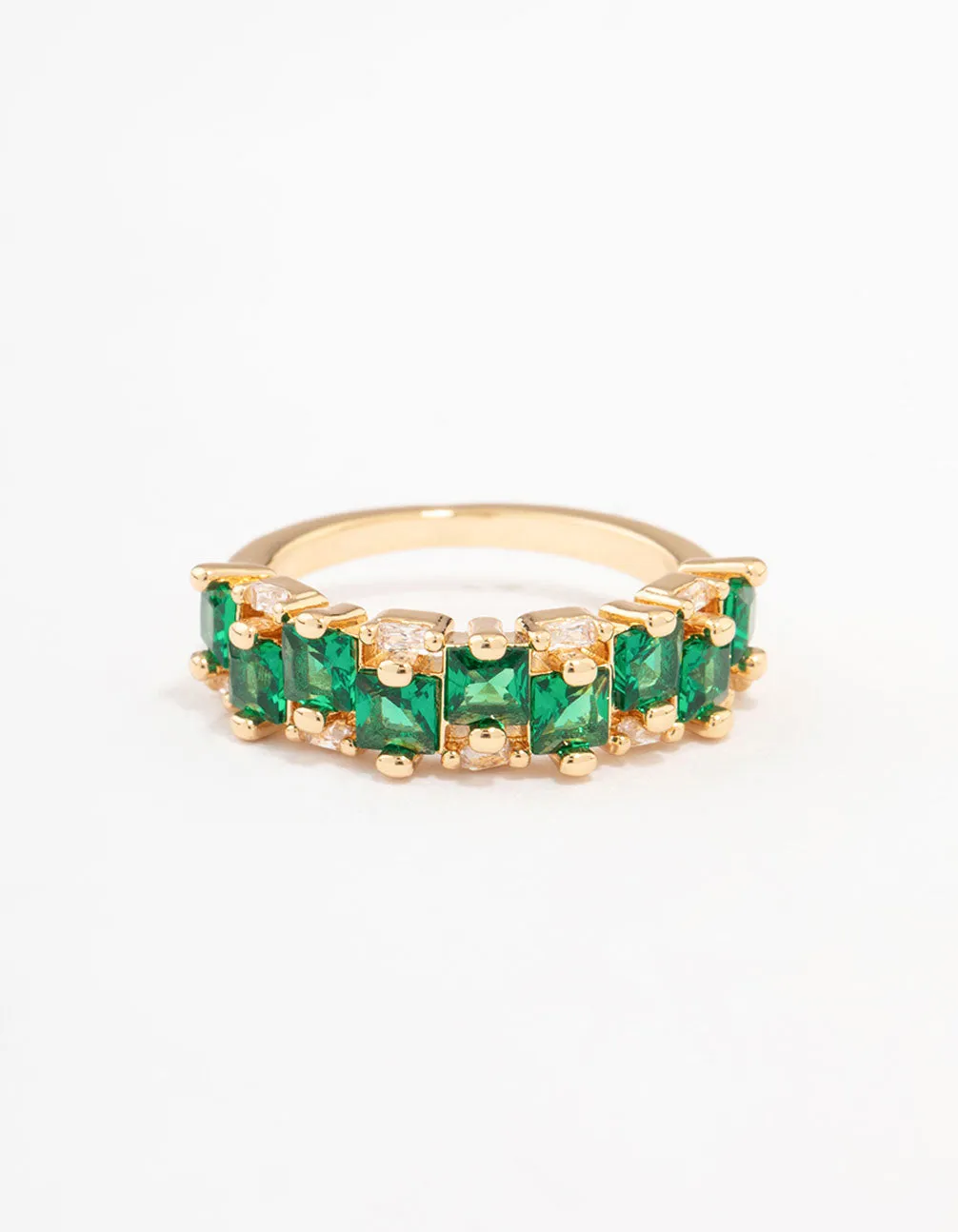 Gold Plated Staggered Emerald Band Ring sold by lovisa product image thumbnail 2