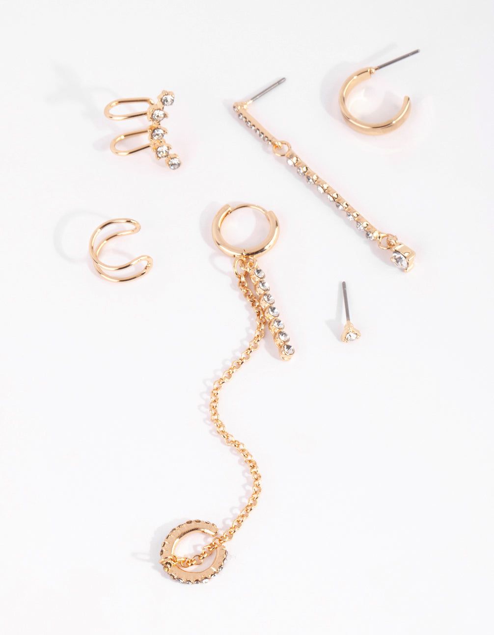 Gold Stone Bar Earring Stack Pack sold by lovisa