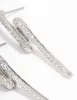 Silver Diamante Lightning Bolt Drop Earrings sold by lovisa