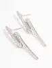 Silver Diamante Lightning Bolt Drop Earrings sold by lovisa