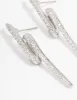 Silver Diamante Lightning Bolt Drop Earrings sold by lovisa
