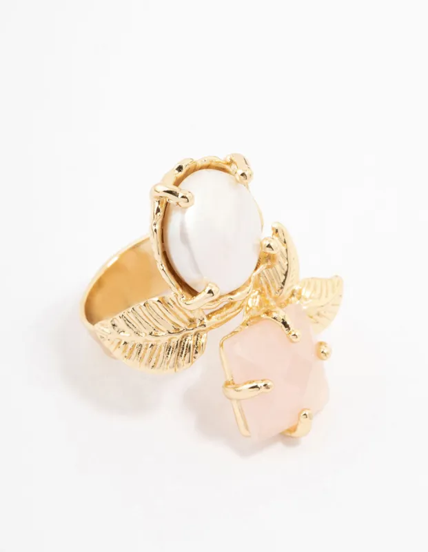 Gold Plated Vintage Floral Cocktail Ring sold by lovisa