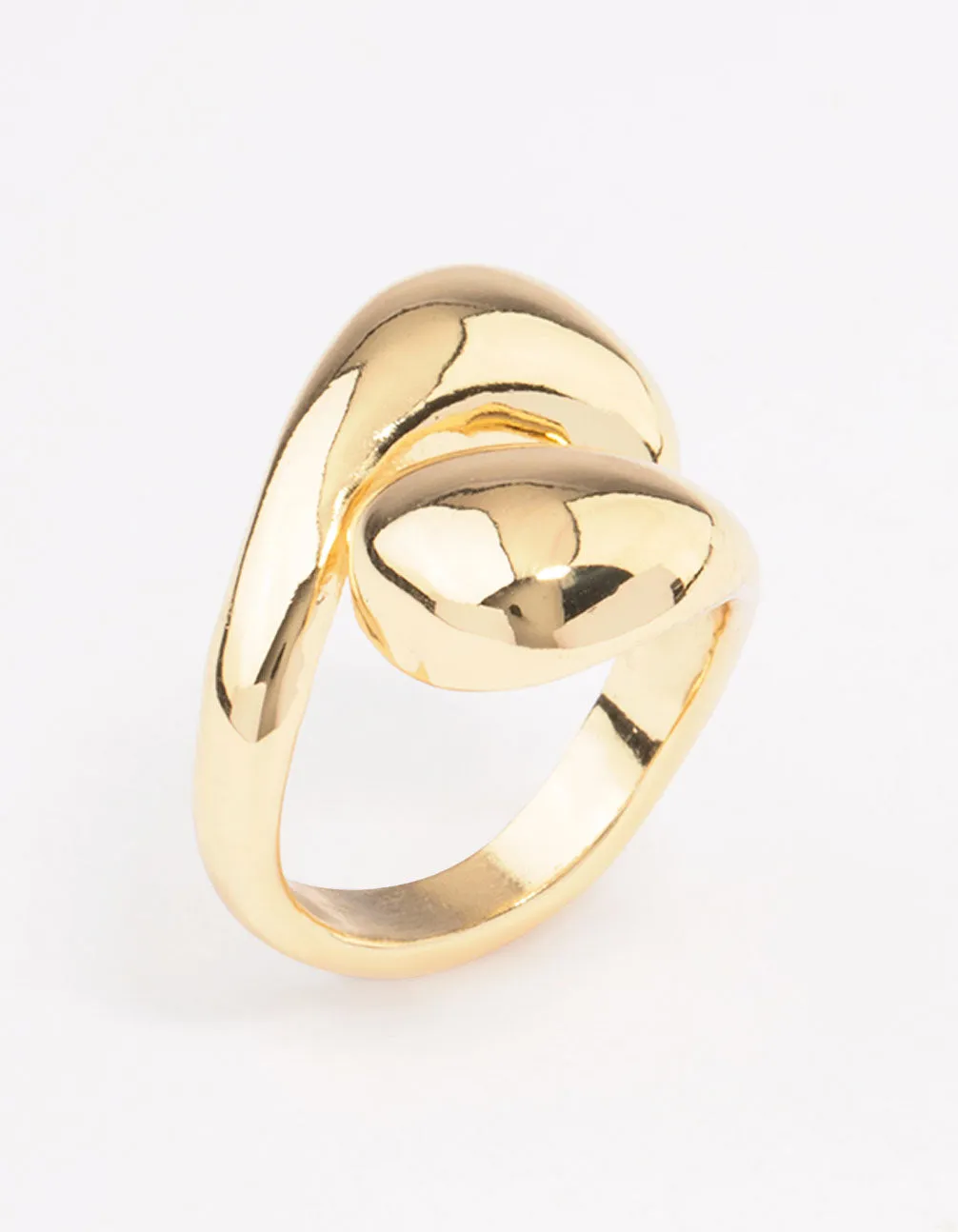 Gold Plated Stacked Swirl Cocktail Ring sold by lovisa product image thumbnail 2