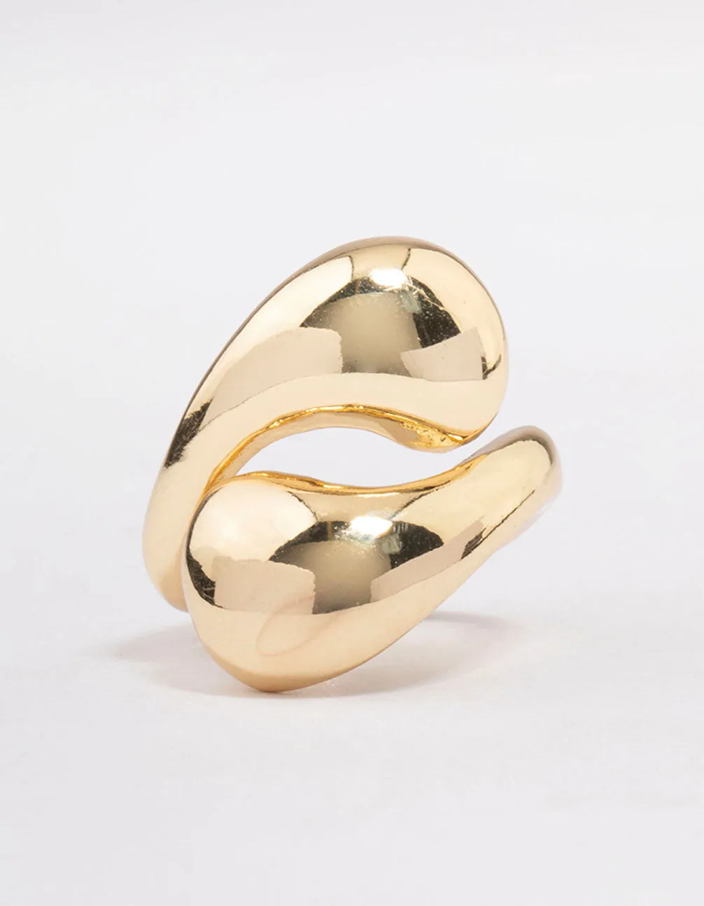 Gold Plated Stacked Swirl Cocktail Ring sold by lovisa product image thumbnail 3