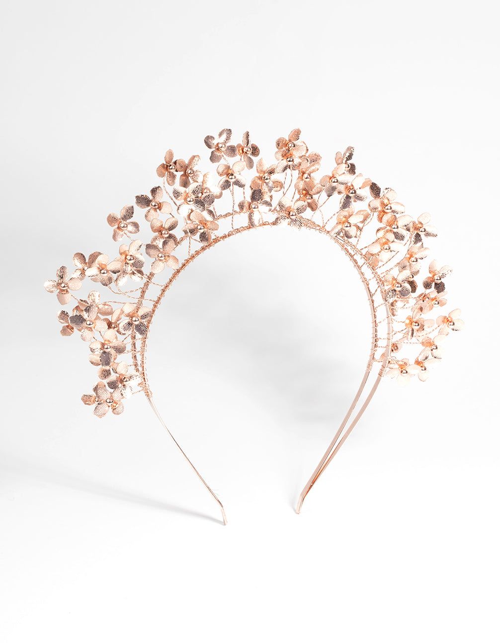Rose Gold Metal Flower Crown sold by lovisa