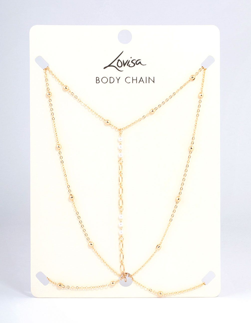 Gold Ball Pearl Body Chain sold by lovisa product image thumbnail 3