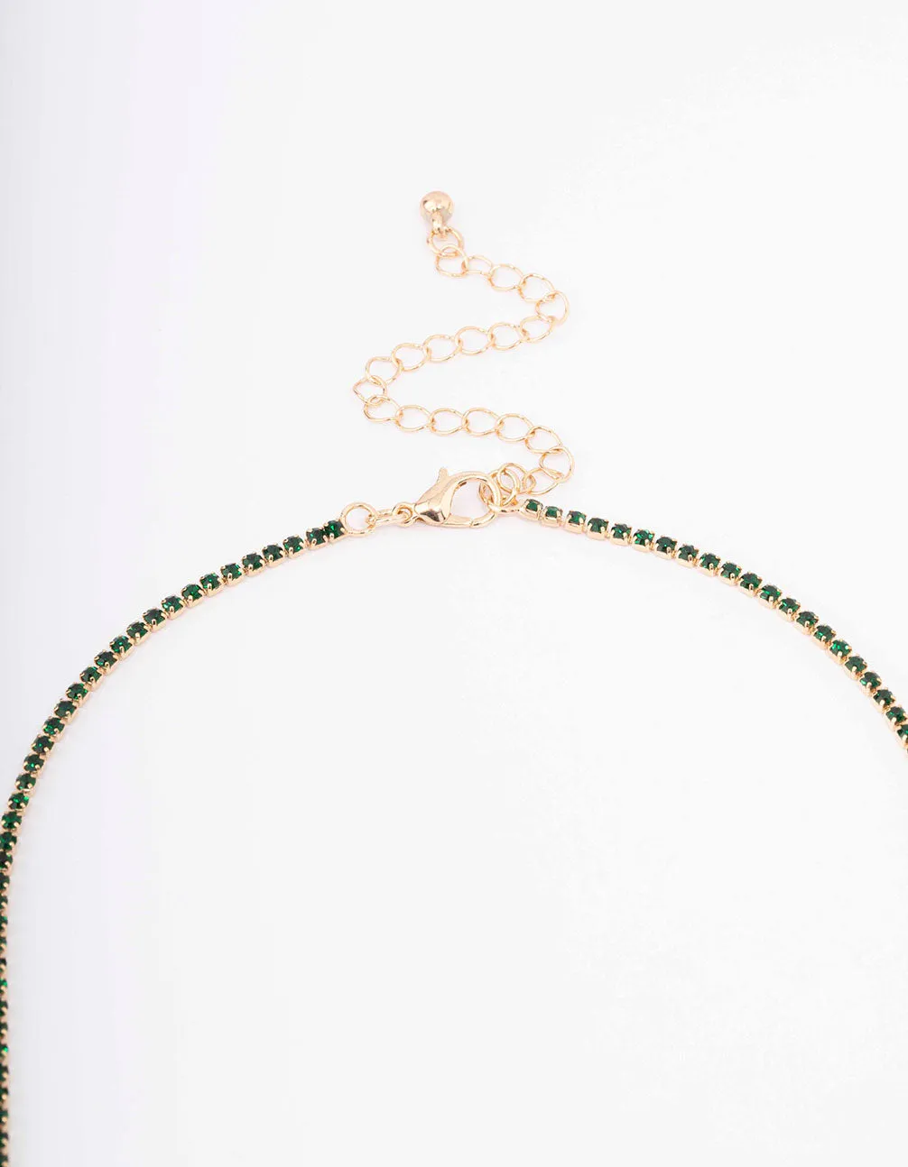 Gold Dainty Emerald Ribbon Lariat Necklace sold by lovisa product image thumbnail 3