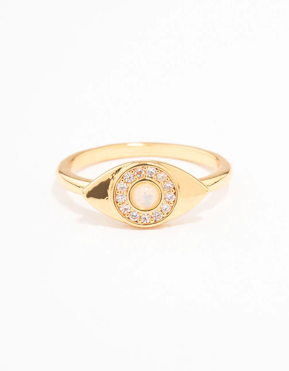 Gold Plated Opulent Cubic Zirconia Evil Eye Ring sold by lovisa product image thumbnail 2