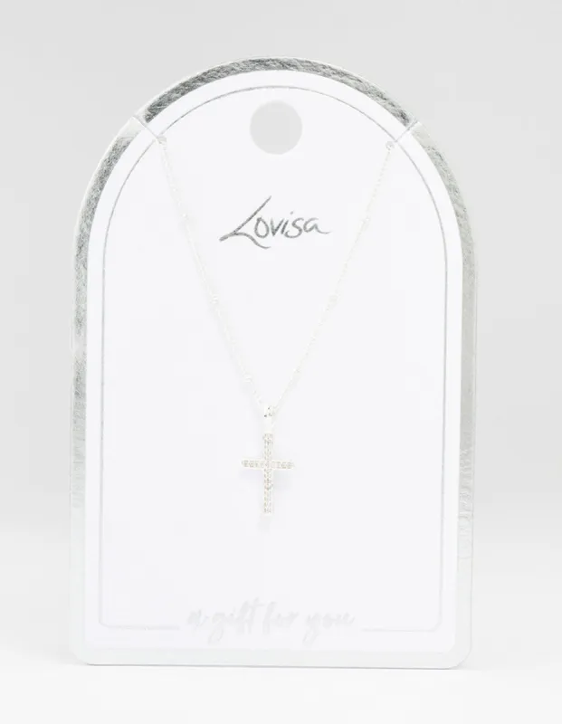 Silver Plated Pave Cubic Zirconia  Necklace sold by lovisa
