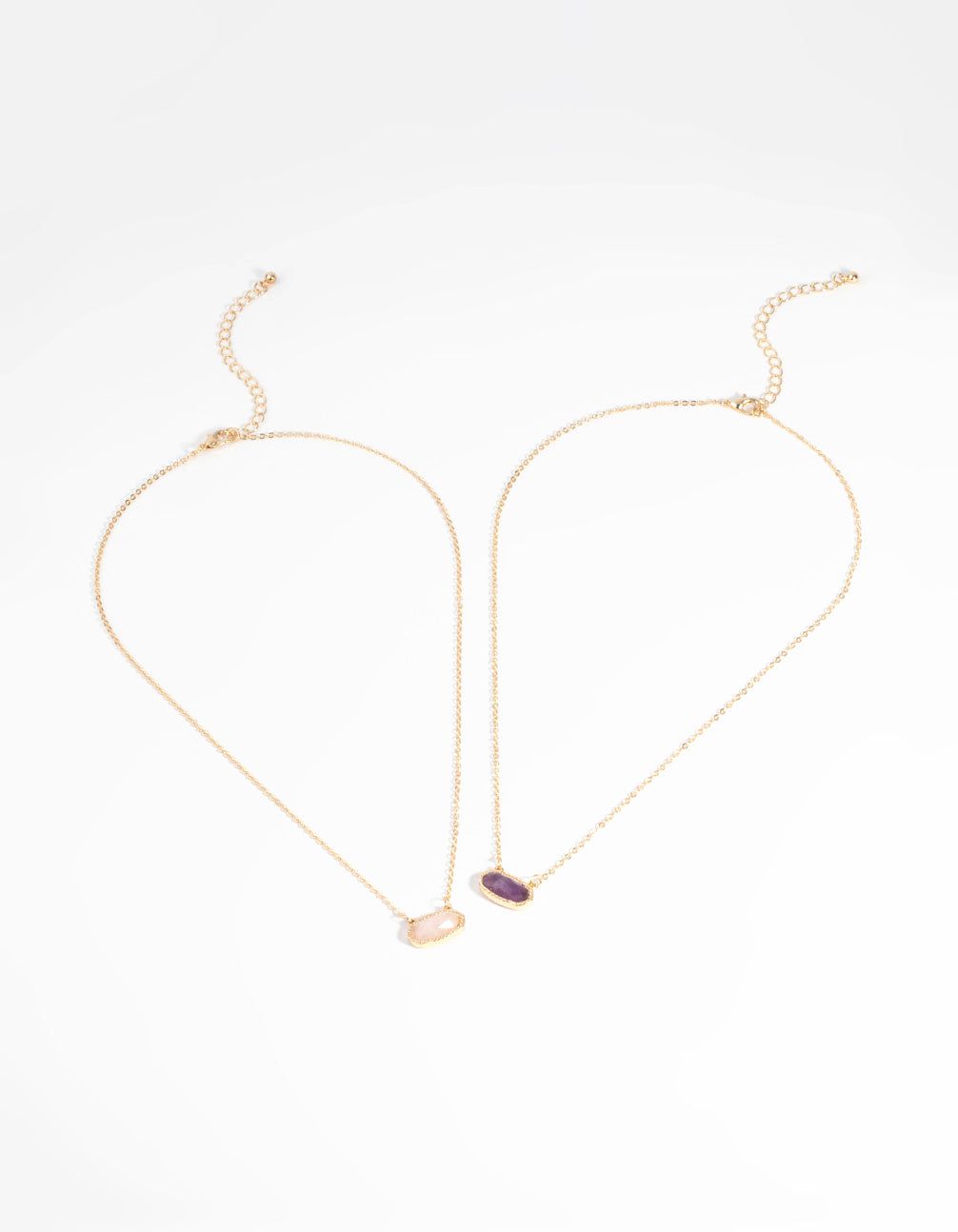 Gold Semi-Precious Oval Necklace Set sold by lovisa product image thumbnail 3