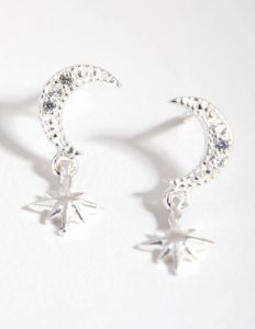 Sterling Silver Diamante Celestial Drop Earrings sold by lovisa