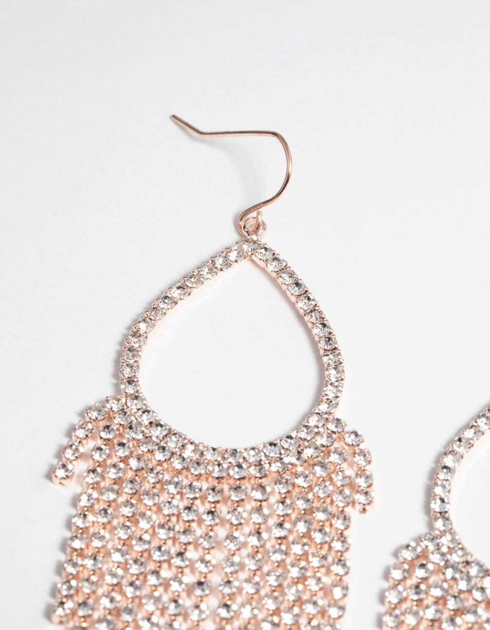 Rose Gold Diamante Drop Earrings sold by lovisa product image thumbnail 3