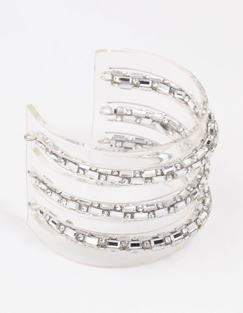 Triple Diamante Row Wrist Cuff sold by lovisa