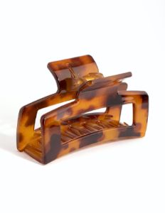 Brown Rectangle Outline Hair Claw Clip sold by lovisa