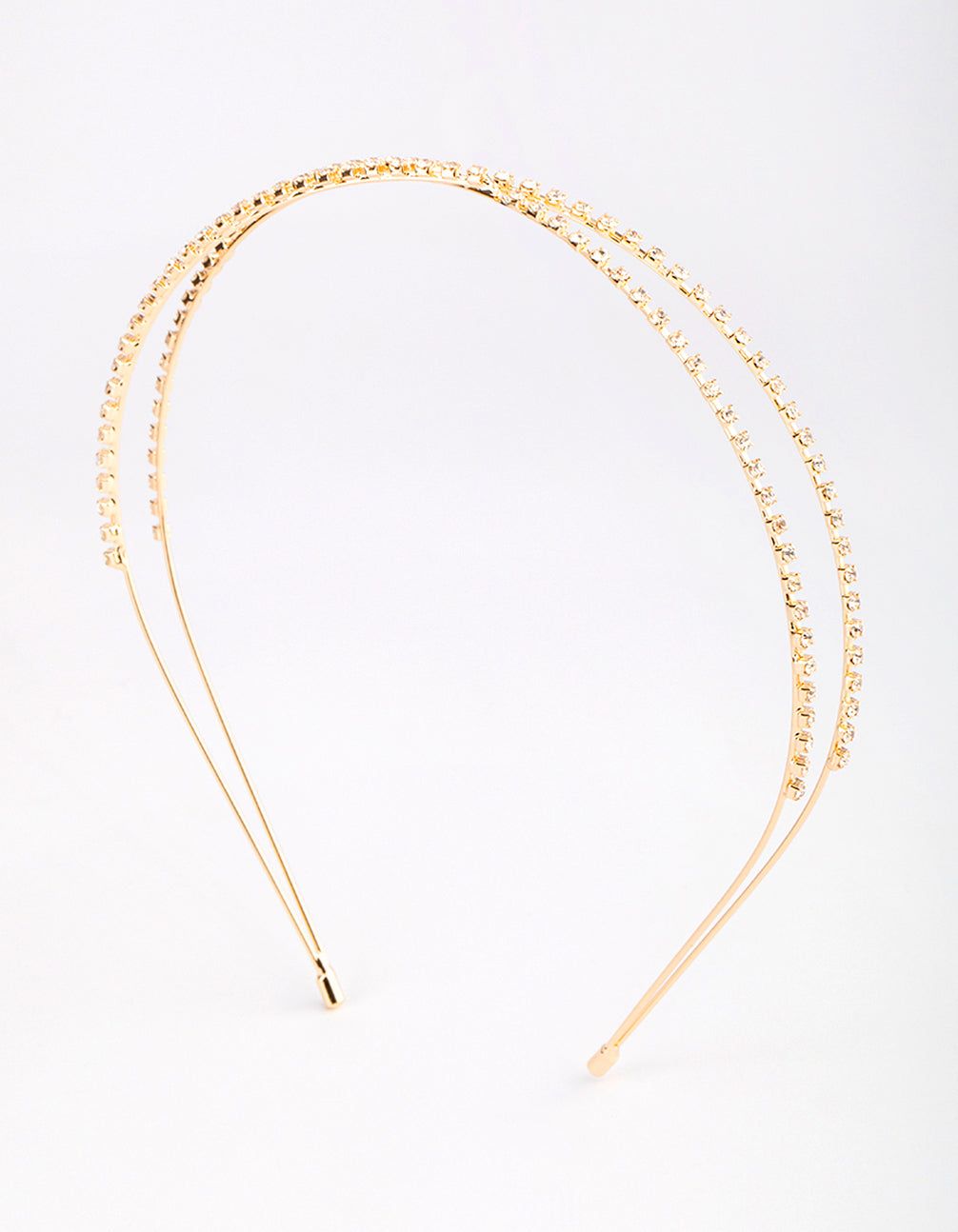 Gold Cross Diamante Headband sold by lovisa