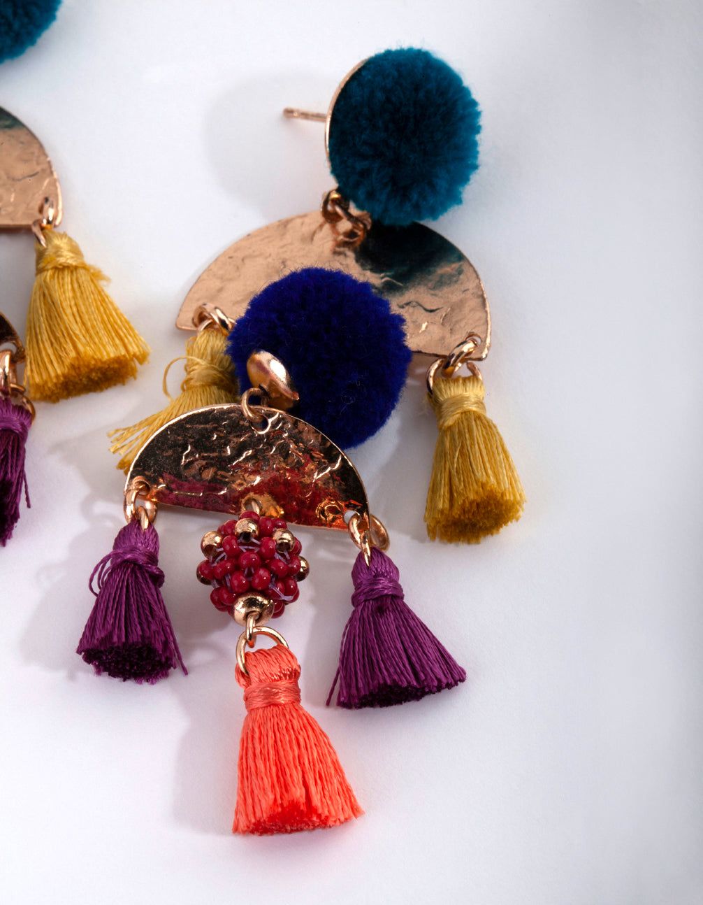 Festival Pom Pom Tassel Drop Earrings sold by lovisa product image thumbnail 2
