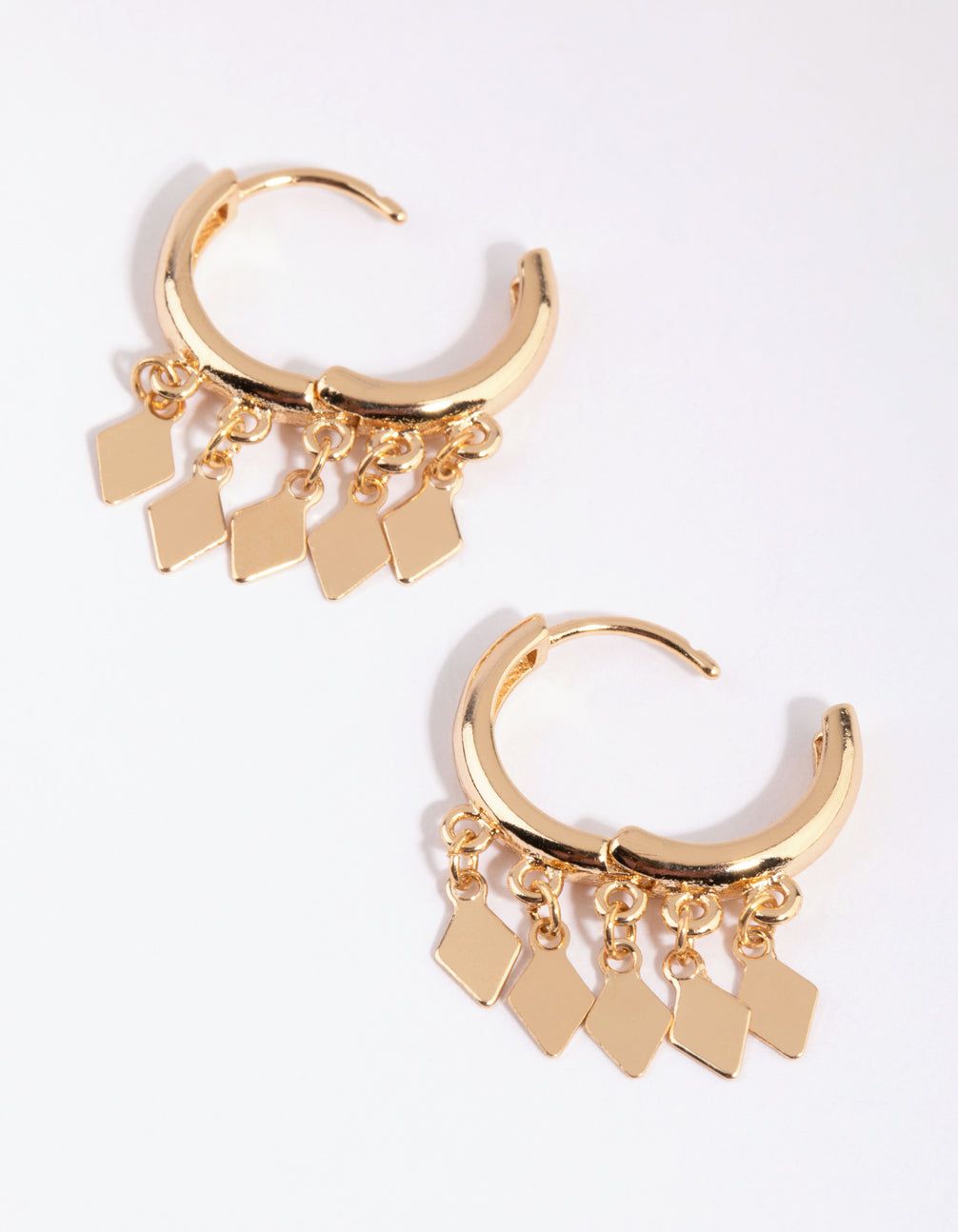 Gold Flat Jingle Huggie Earrings sold by lovisa product image thumbnail 2