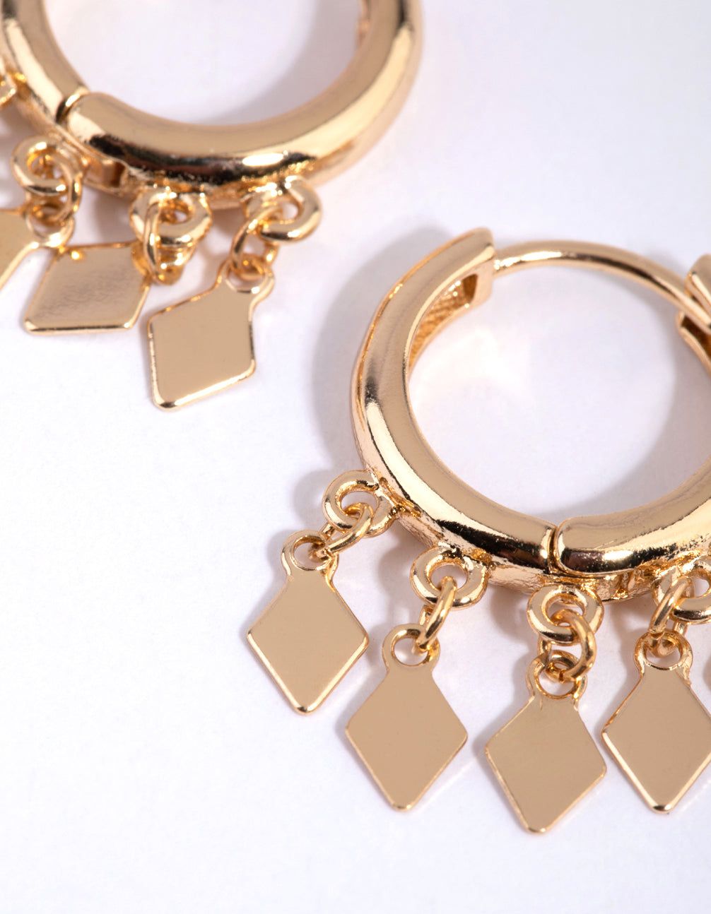 Gold Flat Jingle Huggie Earrings sold by lovisa product image thumbnail 3