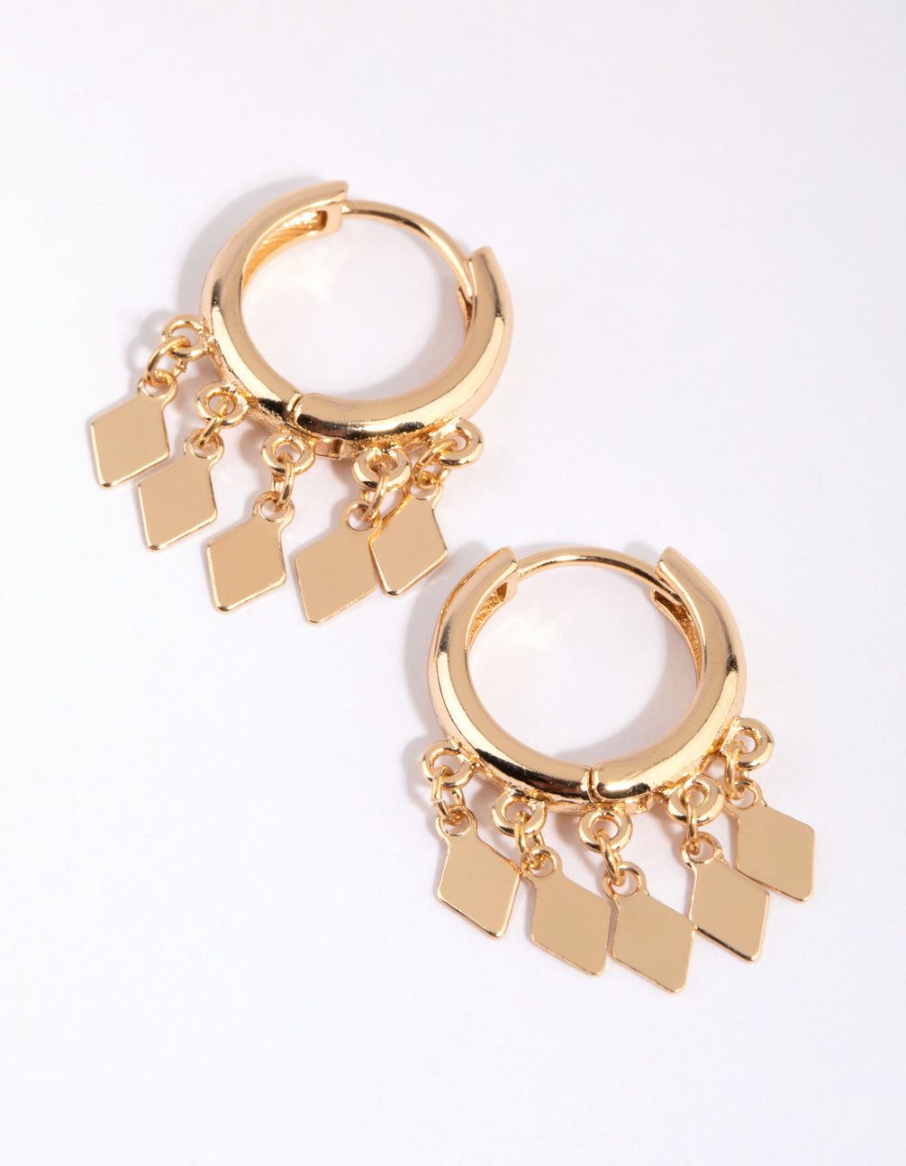 Gold Flat Jingle Huggie Earrings sold by lovisa