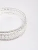 Silver Cubic Zirconia Trio Layer Cuff Bangle sold by lovisa