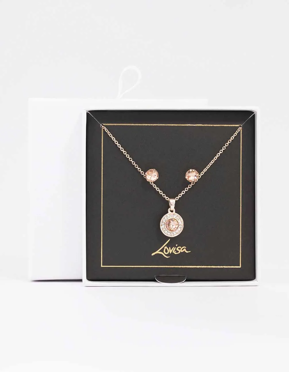 Rhodium Diamante Halo Jewellery Set sold by lovisa product image thumbnail 2