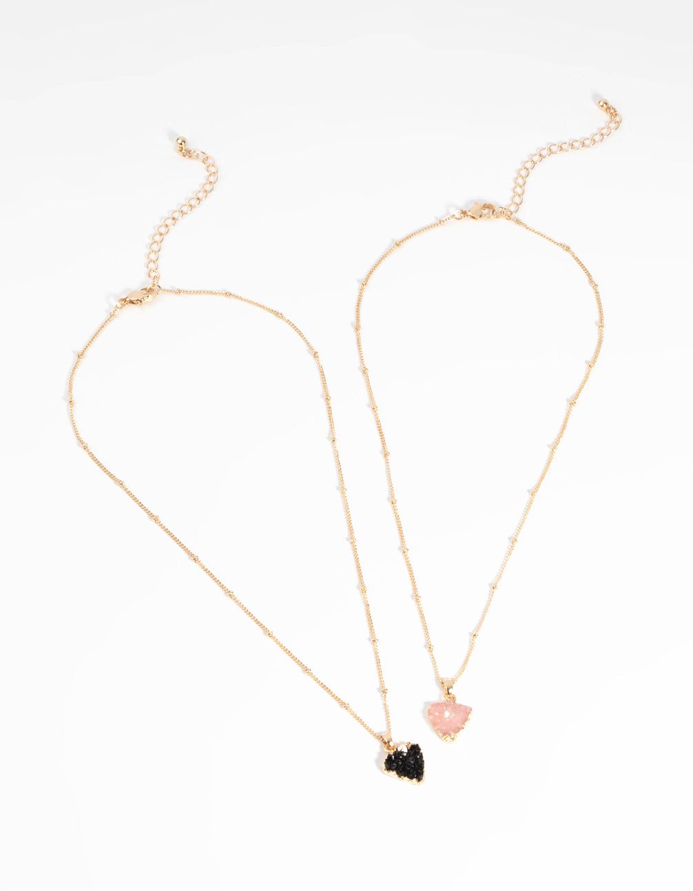 Gold Black & Pink Druzy Necklace Set sold by lovisa product image thumbnail 3