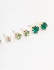 Gold Green Multi Diamante Stud Earrings 3-Pack sold by lovisa