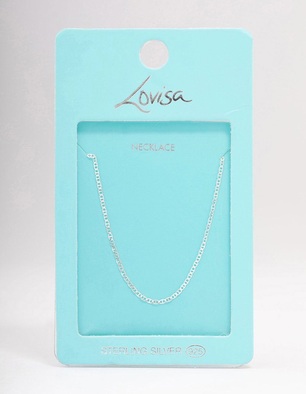 Sterling Silver Figaro Chain Necklace sold by lovisa product image thumbnail 3
