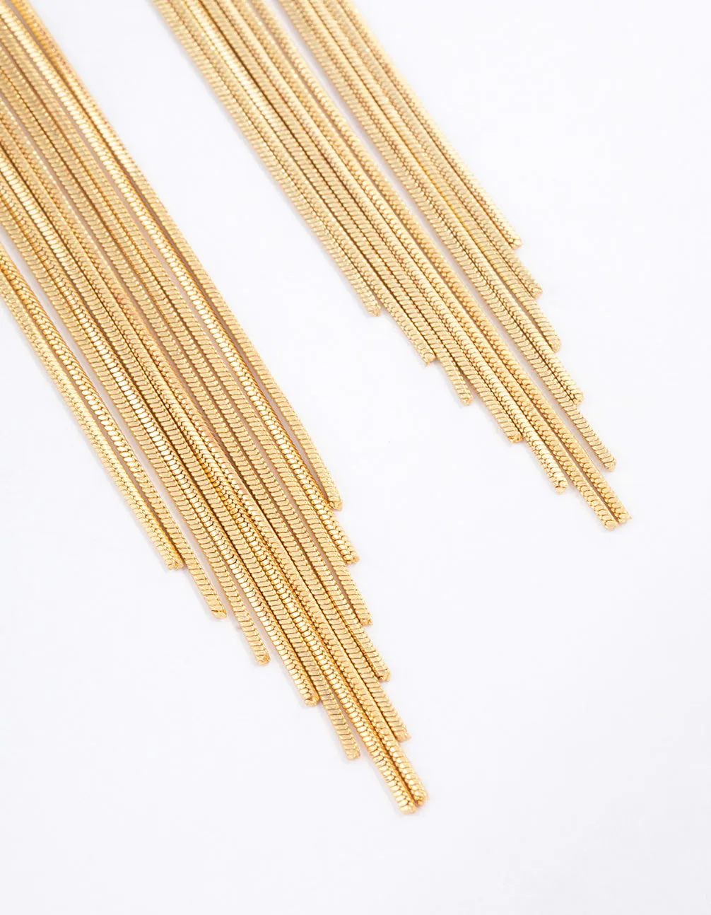 Gold Plated Box Chain Waterfall Drop Earrings sold by lovisa product image thumbnail 3