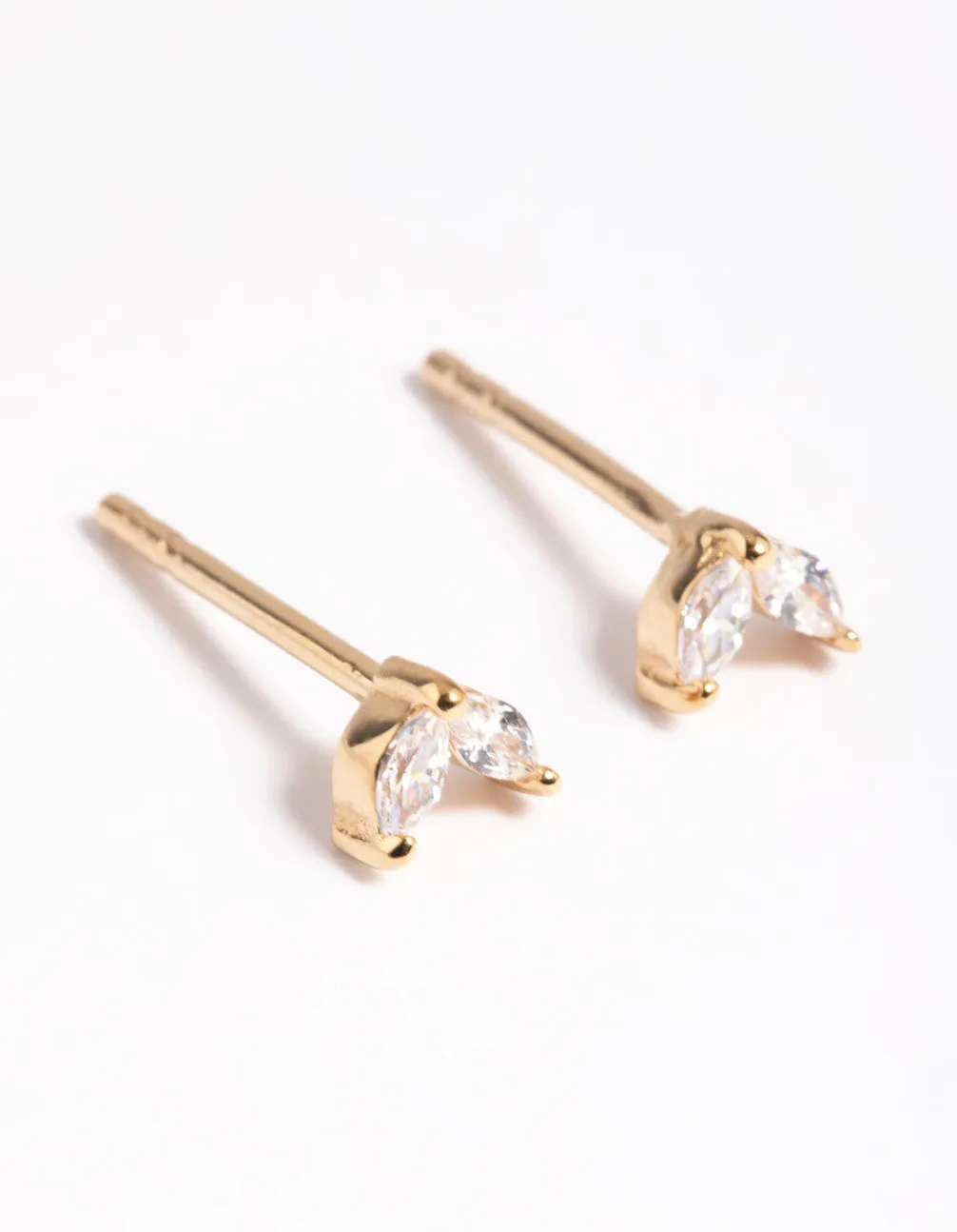 Gold Plated Sterling Silver Dolphin Tale Stud Earrings sold by lovisa product image thumbnail 3
