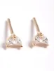 Gold Plated Sterling Silver Dolphin Tale Stud Earrings sold by lovisa