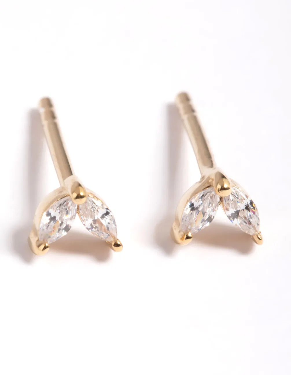 Gold Plated Sterling Silver Dolphin Tale Stud Earrings sold by lovisa