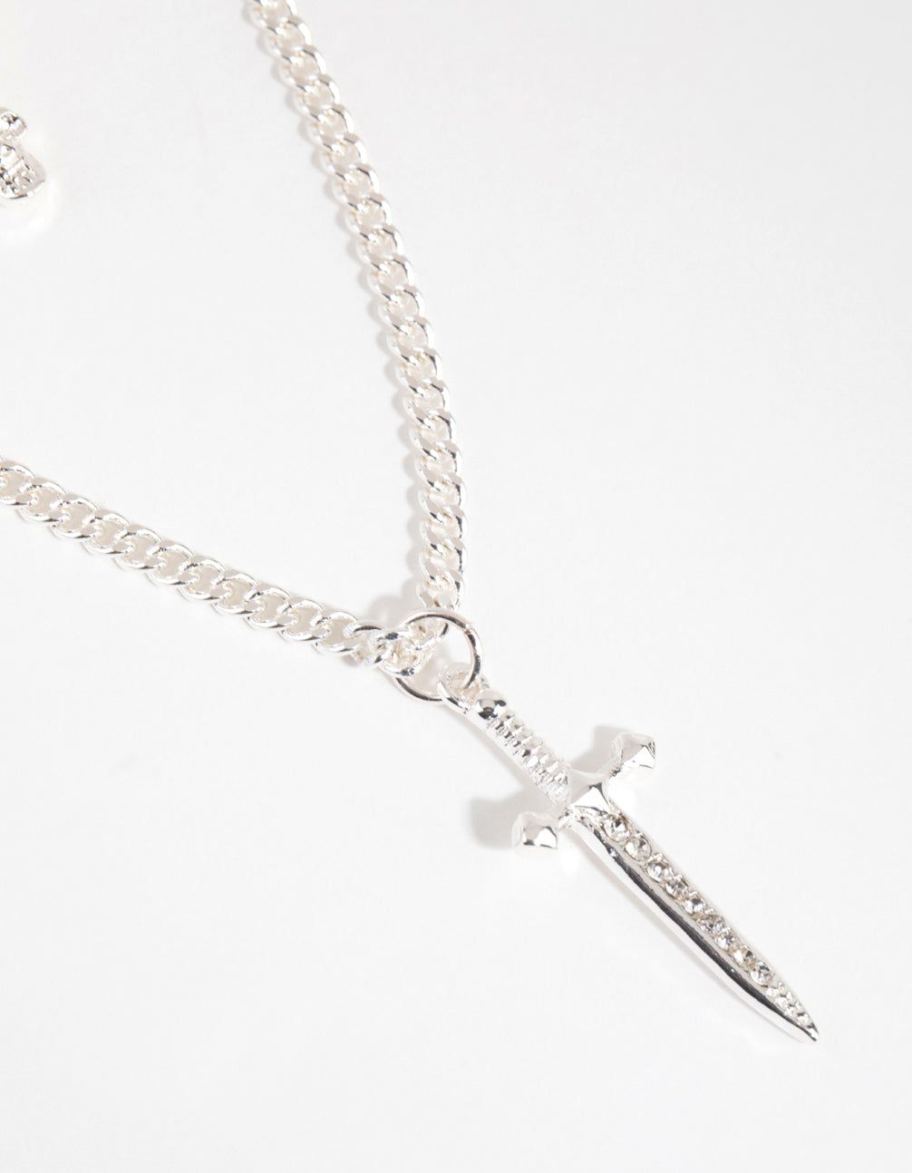 Silver Dagger Layered Necklace sold by lovisa product image thumbnail 3