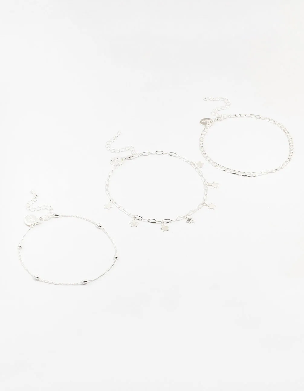 Mixed Chain Anklets 3-Pack sold by lovisa