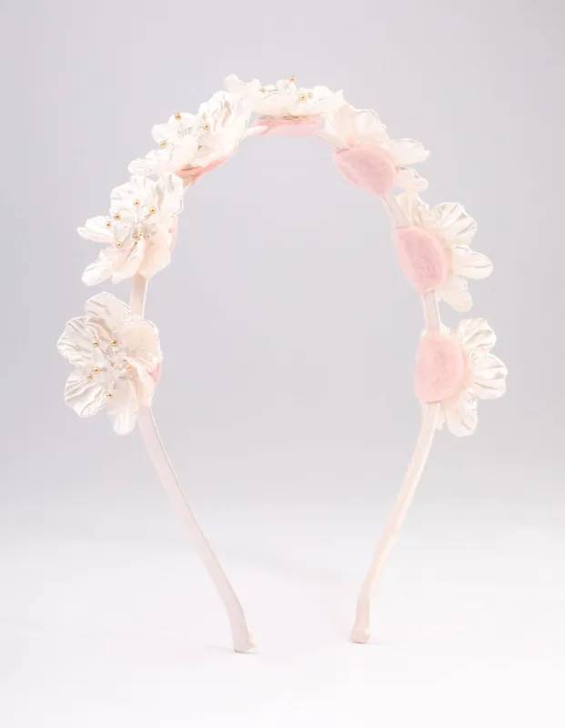 Mixed Floral Petal Detailed Headband sold by lovisa