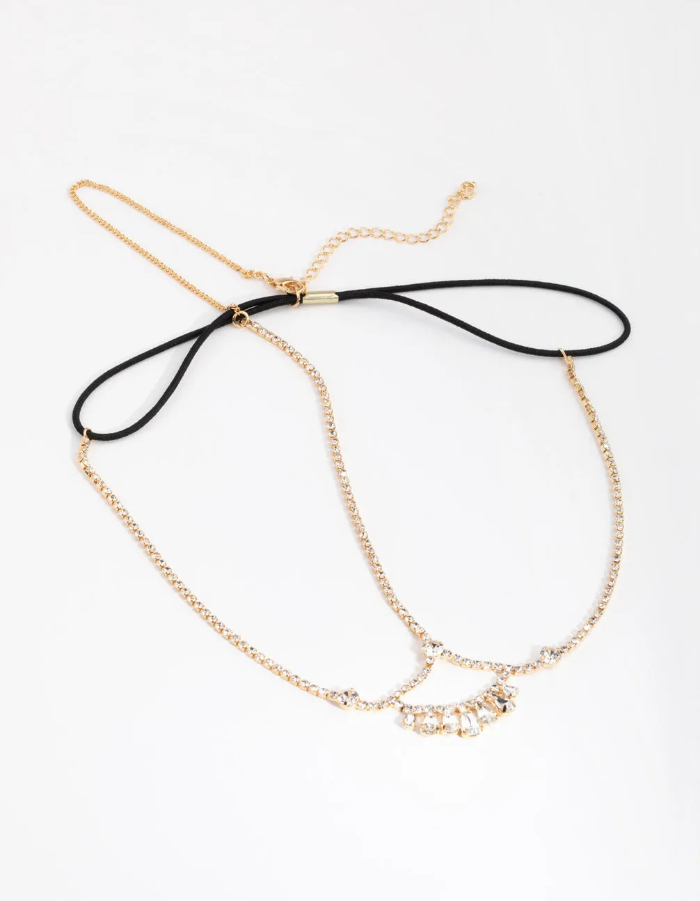 Gold Drape Crystal Headchain sold by lovisa product image thumbnail 2