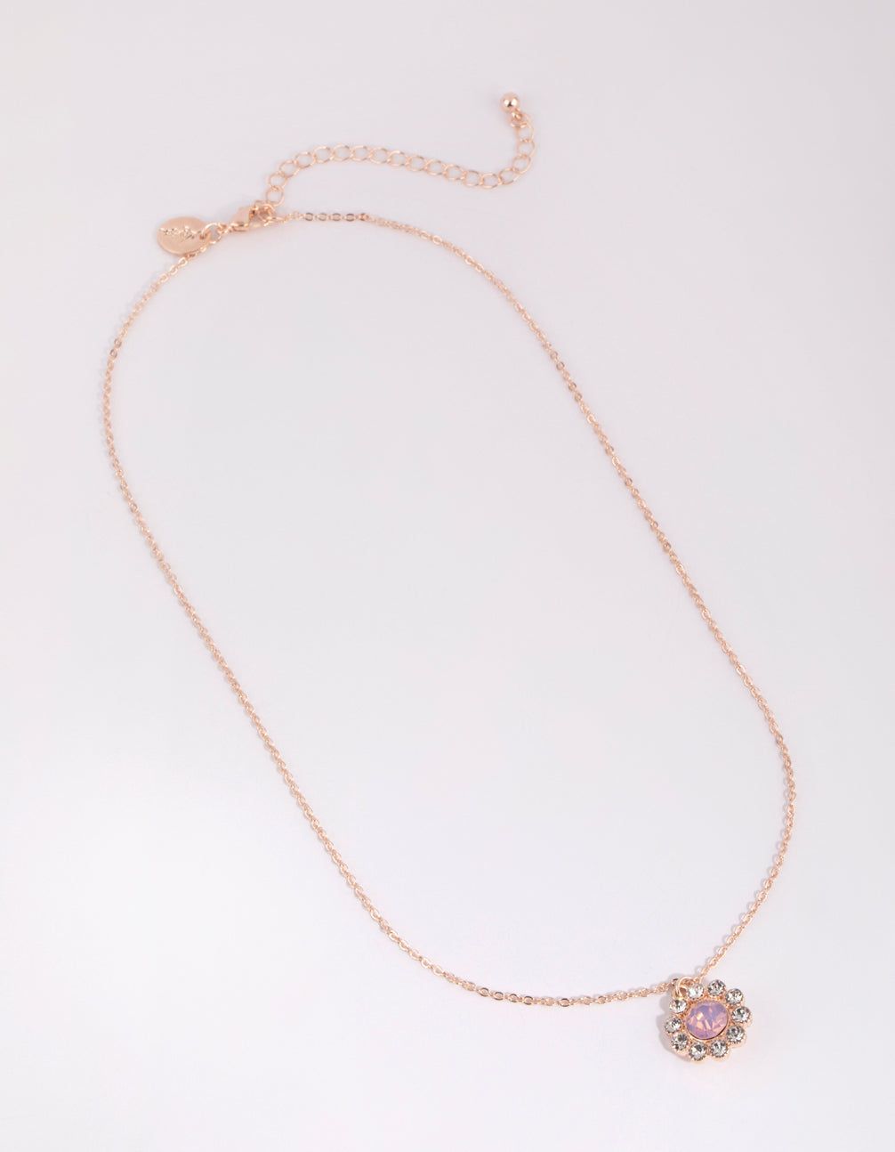 Rose Gold Diamante Petal Daisy Necklace sold by lovisa product image thumbnail 2