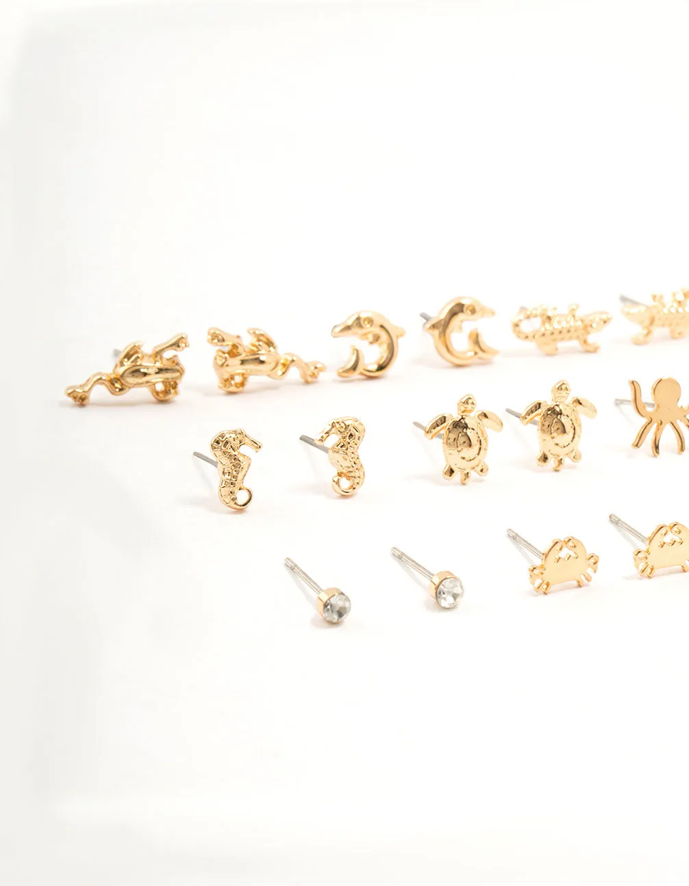 Gold Mixed Creatures Earrings 12-Pack sold by lovisa product image thumbnail 2