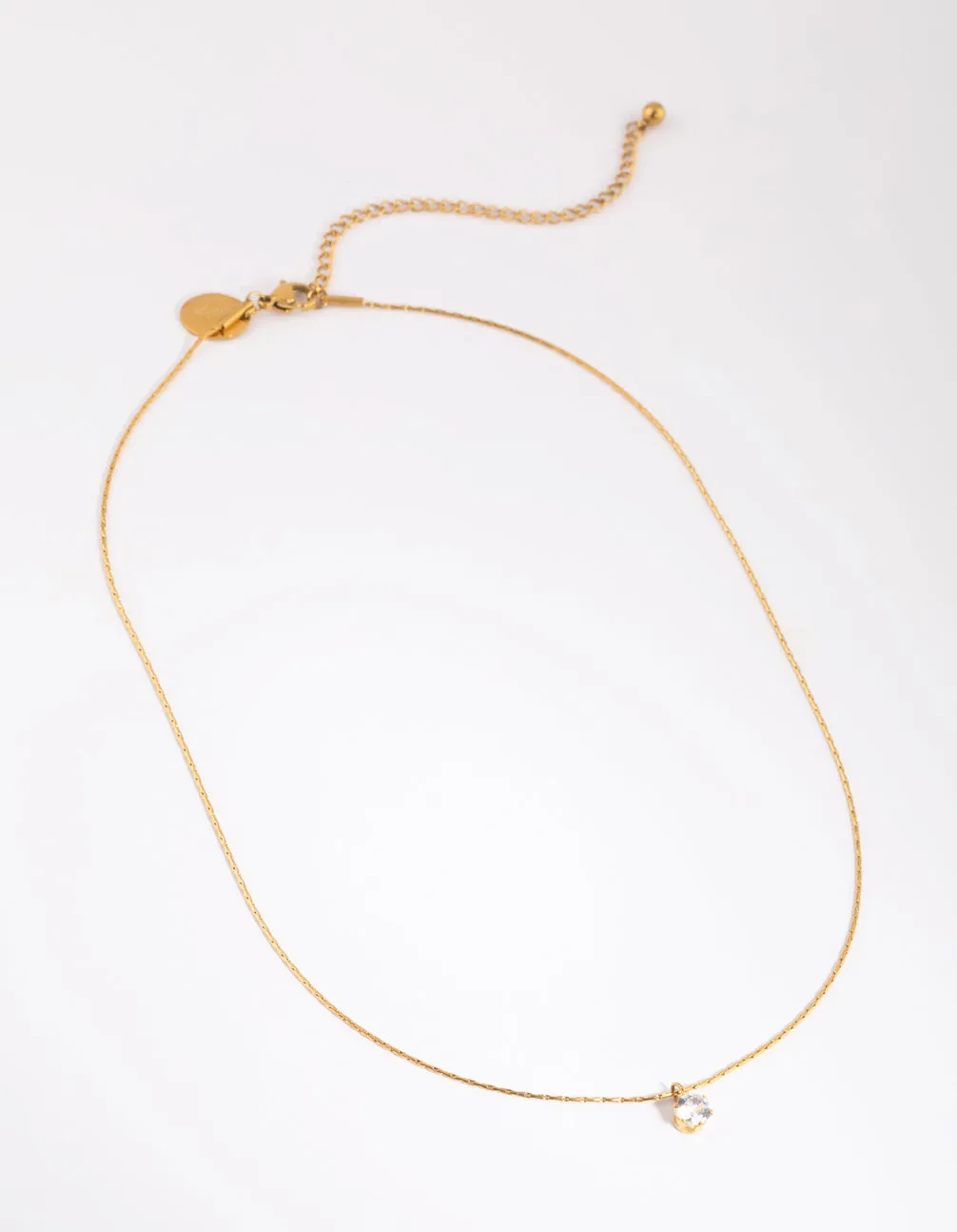 Waterproof Gold Plated Stainless Steel Diamante Necklace sold by lovisa product image thumbnail 2