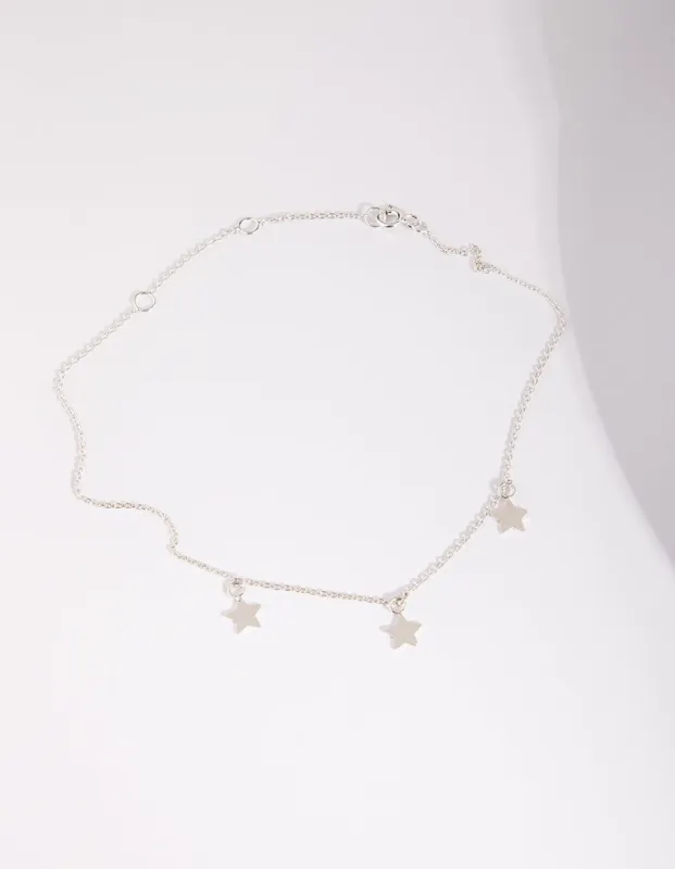 Sterling Silver Star Anklet sold by lovisa