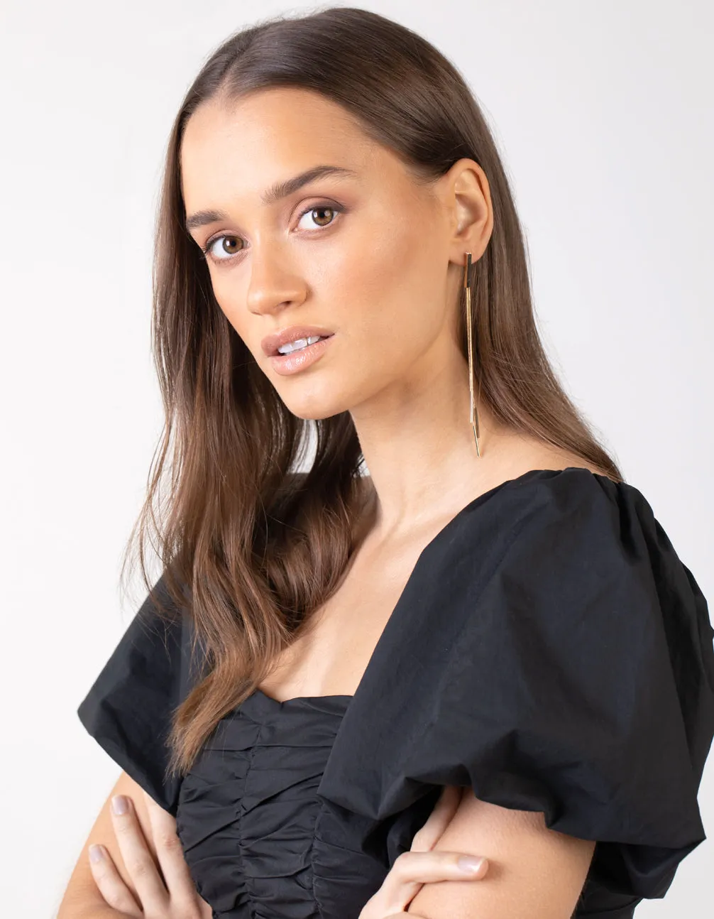 Gold Trio Snake Chain Drop Earrings sold by lovisa product image thumbnail 4