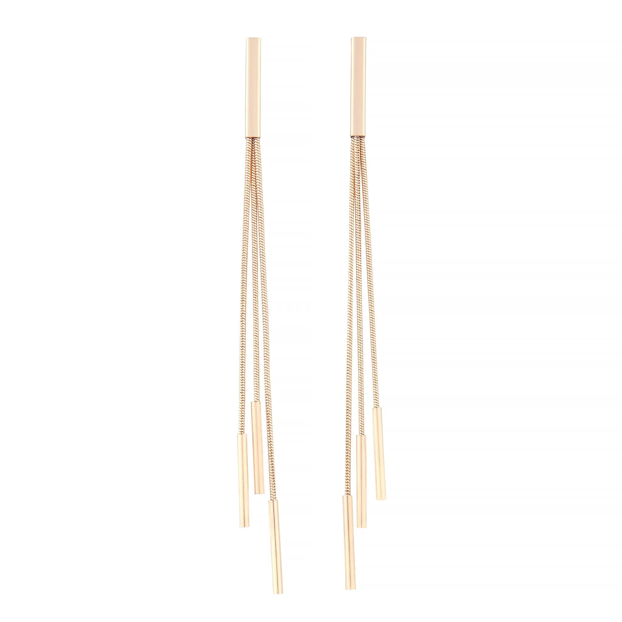 Gold Trio Snake Chain Drop Earrings sold by lovisa