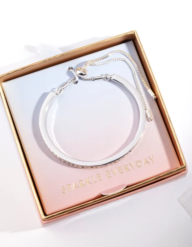 Silver Diamante Sparkle Gift Box sold by lovisa