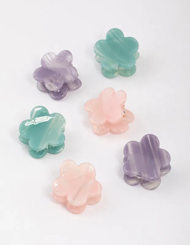 Acrylic Butterfly Flower Claw Clip 4-Pack sold by lovisa