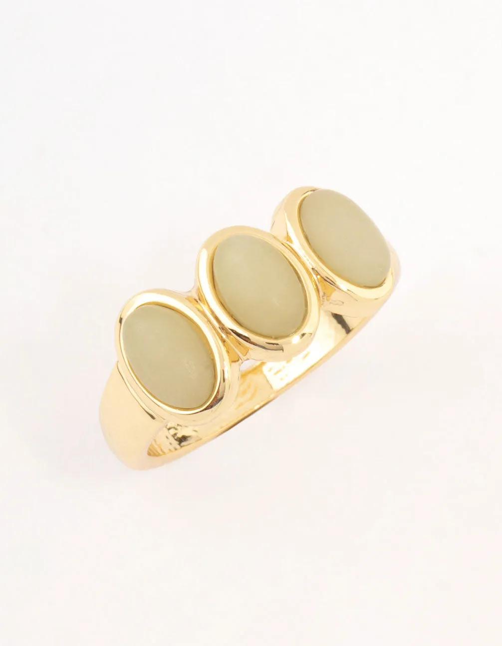 Gold Plated Trio Oval Stone Ring sold by lovisa product image thumbnail 3