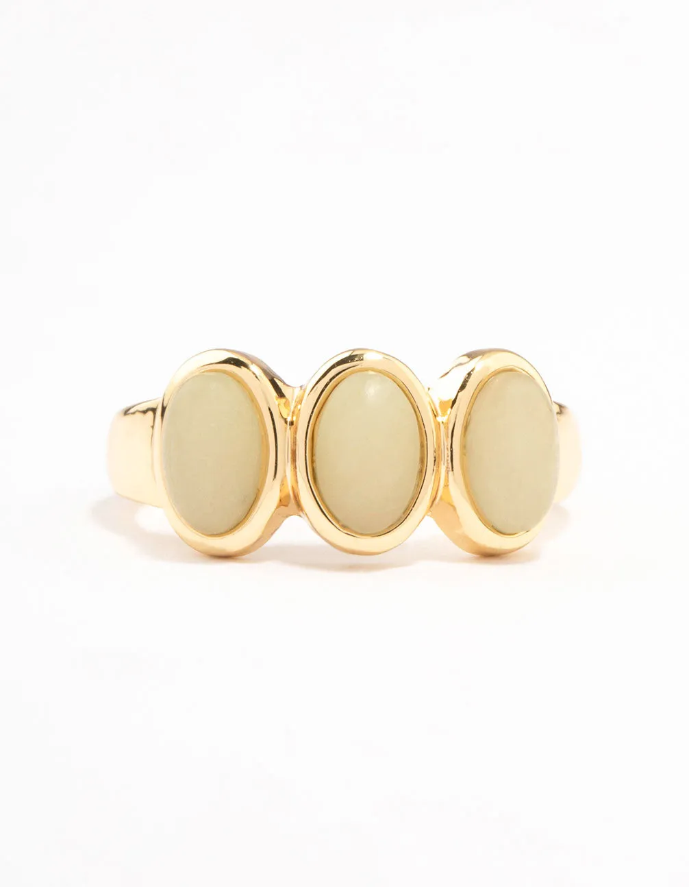 Gold Plated Trio Oval Stone Ring sold by lovisa product image thumbnail 2