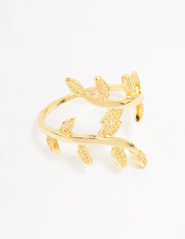 Gold Plated Vine Wrap Ring sold by lovisa