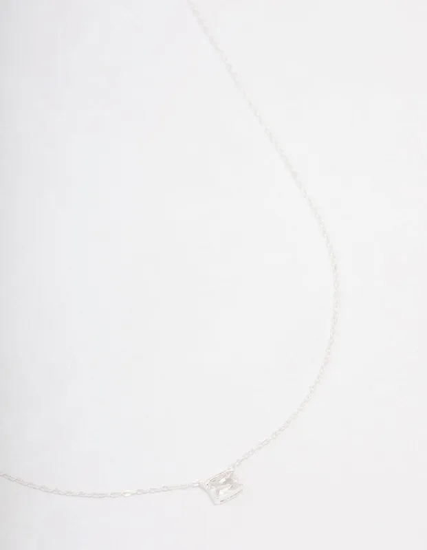 Sterling Silver Cubic Zirconia Emerald Cut Necklace sold by lovisa