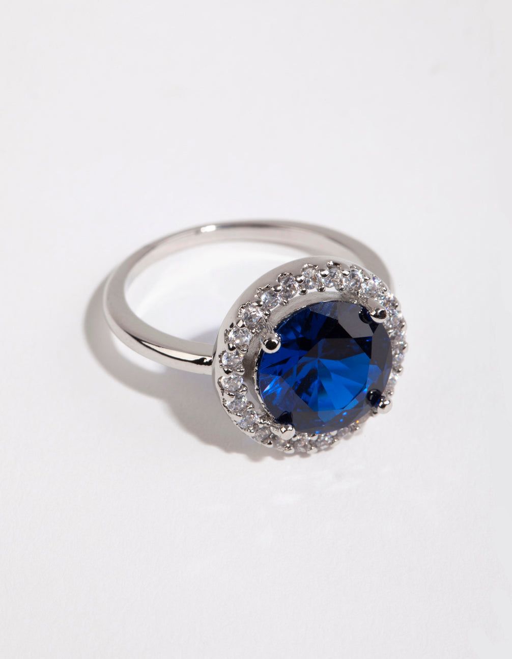 Rhodium Sapphire Cubic Zirconia Halo Ring sold by lovisa product image thumbnail 2
